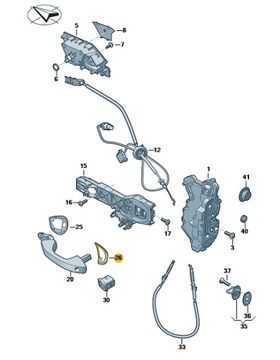 Прокладка замок дверь cupra оригинал 5h0837087 фото №1