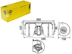 Вентилятор повітродувка hella 3961 9200676 351024491 фото №1