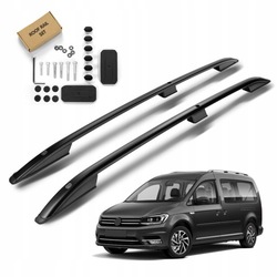Рейлинги крышные багажник do vw volkswagen caddy 2010-2020 short | чёрные фото №1