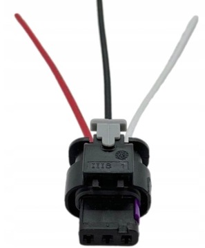 Штекер датчик паркування 3pin pdc бампер перед зад роз'єм з'єднувач джгут фото №1