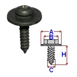 Винт винт монтажный подкапотное пространство накладка do fiat фото №1