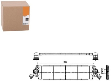Nrf интеркулер vw t5 1,9-2,5tdi 03- фото №1