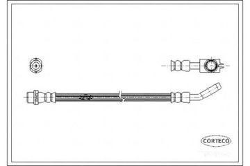 Шланг гальмівний corteco 8d0611775f 8d0611775g 8d фото №1