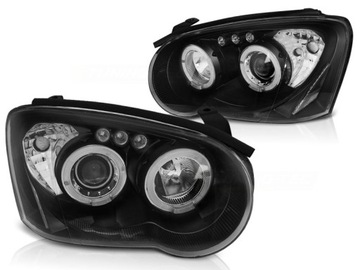 Лампи subaru impreza ii gd 03-05r кільця чорний led фото №1