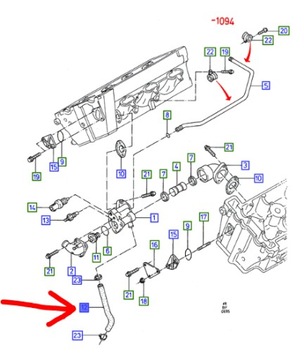 Шланг термостата ford scorpio granada фото №1