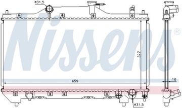 Радиаторов двигателя nissens 64640a 164000d080 фото №1