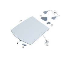 Mercedes оригинальный номер w295 a2956706500 стекло передняя лобовое фото №1