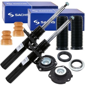 Sachs амортизаторы перед + подушка + подшипник защитные накладки vw golf 5 6 passat 3c фото №1