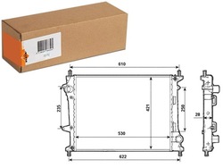 Радиаторов двигателя воды fiat multipla 1.9d 04.99-06.10 nrf фото №1