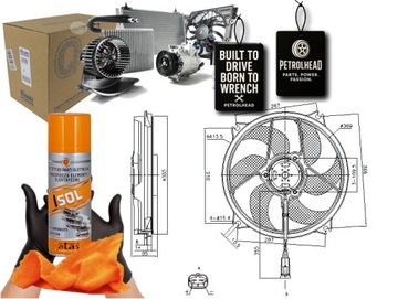 Вентилятор радиатор citroen c4 c4 grand picasso i #petrolhead pro+ kit4 фото №1
