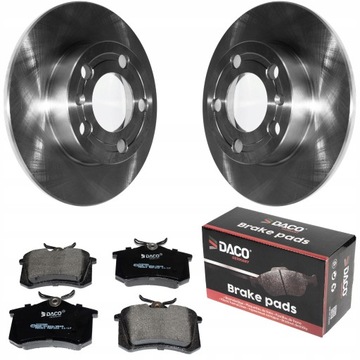 Диски i гальмівні колодки зад vw golf iv / skoda octavia / audi a3 / seat leon фото №1