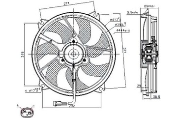 Nissens вентилятор радіатор з корпус citroen c фото №1