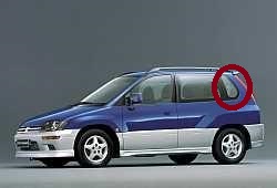 Mitsubishi space 91-99r runner скло лівий зад фото №1
