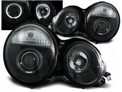 Лампи фари do mercedes w210 e-klasa od 1995 do 05.1999 кільця led blk фото №1