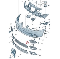 Seat ibiza st cordoba решётка вентиляционная бампера перед левая 6l6853665 9b9 фото №1