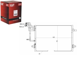 Конденсатор конденсатор кондиционера passat 96-00 hart фото №1