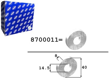 Прокладка колеса вала колінчастого sasic 8700011 14x40x8mm citroen fiat фото №1