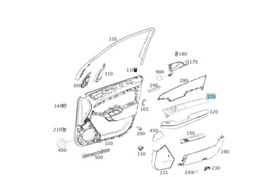 Планка декоративная дверь пассажира a1667203622 фото №1