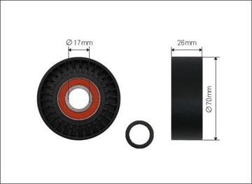 Ролик натяжитель bmw 3 e90 1.6-2.0 2004-2012 фото №1