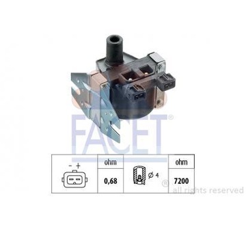 Facet котушка запалювання eps 1.970.192 - opel фото №1