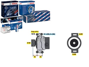 Bos0 986 043 900 генератор bosch 111540902 121542 фото №1