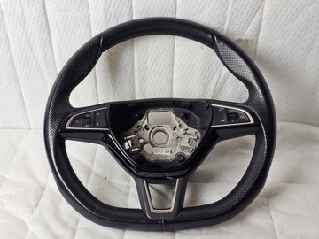 Руль мультифункция кожа skoda octavia iii superb fabia 5e0419091bs фото №1