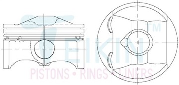 Поршень шкворень mazda 2 dj dl 14- 3 bm bn 13-18 1.5 фото №1