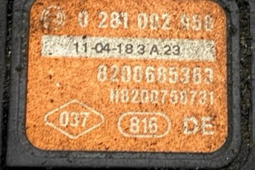 Датчик map nissan qashqai / qashqai +2 i j10, jj10 0281002958 2.0l фото №1