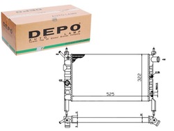 Радіаторів opel astra f 10/91-03/9 depo фото №1