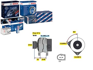 Bosch генератор 121615028 dra0058 ca2000ir 8el738 фото №1