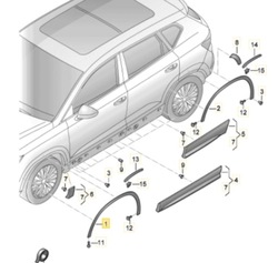 Оригінальний номер skoda 565854731 накладка краю підкрилки лівий перед чорна skoda kodiaq фото №1