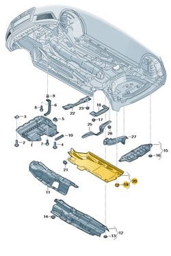 Защита пола нижняя левая audi a1 aso оригинал рестайлинг фото №1
