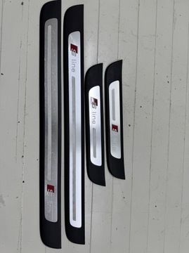 Audi a6 c7 4g s-line планка порогова планки комплект 4g0853373k 4g0853374k фото №1