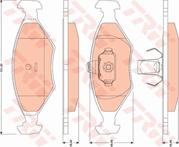 Тормозные колодки тормоз. fiat siena 02- фото №1