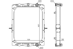 Nissens радіаторів двигуна daf lf 45 lf 55 ce136c-g фото №1