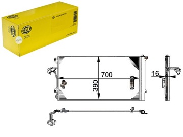 Hella конденсатор радіаторів кондиціонера hella 7l082 фото №1
