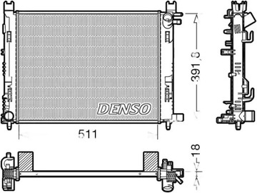 Радіаторів води drm37002 denso фото №1