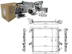 Радиаторов двигателя vw amarok 2.0/2.0d 09.10- nissen фото №1