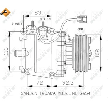 Компрессор кондиционера nrf 32072 38800pdee010m2 фото №1