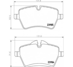 Brembo гальмівні колодки гальмівні mini mini r56 фото №1