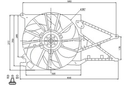 Nissens вентилятор радиатор з корпус opel astr фото №1
