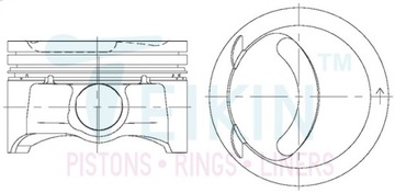 Поршень шкворень mazda 3 bl 09-13 cx-7 er 09-13 2.3t фото №1