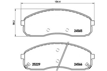 Brembo гальмівні колодки гальмівні kia carnival ii 03-06 передня фото №1