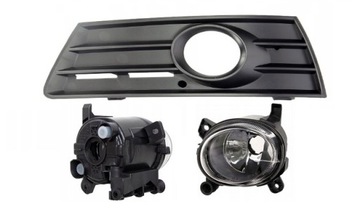 Галоген + решётка vw passat cc, 2008-2012 левый фото №1