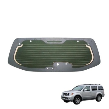 Стекло задняя зад nissan pathfinder ii 2005-12 зелёная с подогревом 8 отверстий фото №1