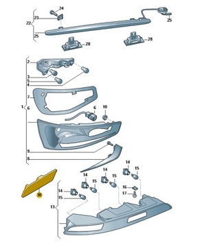 Бічні світло габаритні audi q3 aso перед ліві фото №1