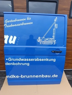 Vw t5 двері зсувні праві сині фото №1