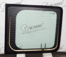 Скло задня renault trafic 2014- ліва з підігрівом темне фото №1