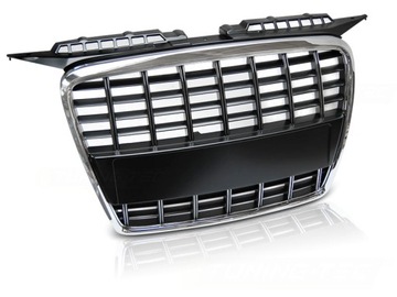 Решётка радиатора решётка передняя sport хром чёрный do audi a3 8p 05-08 фото №1