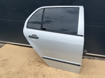 Двері задні праві skoda fabia i 9102 1999-2008 сріблястий фото №1